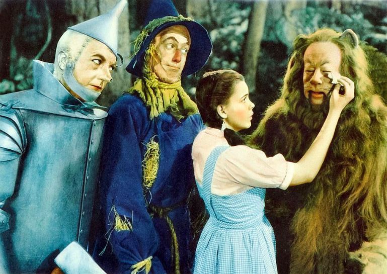 The Wizard of Oz characters, Tin Man, Scarecrow, Dorothy, Cowardly Lion