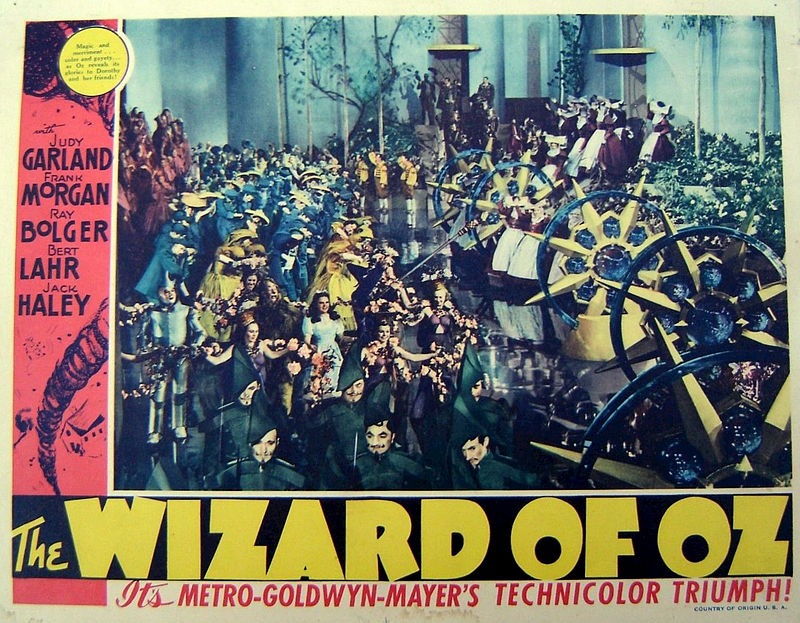 Lobby card from the original 1939 release of The Wizard of Oz