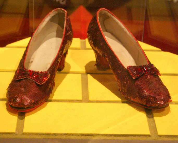 Ruby Slippers on display a the American History Museum