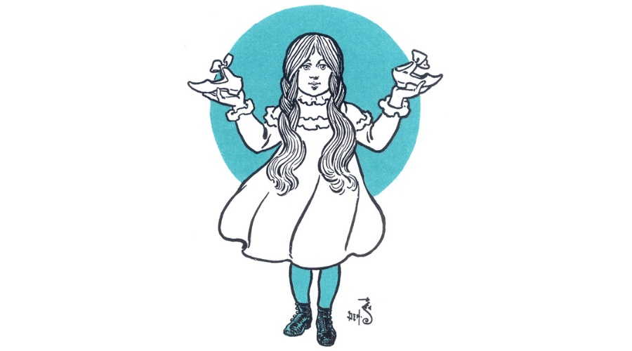 Dorothy Gale with silver shoes